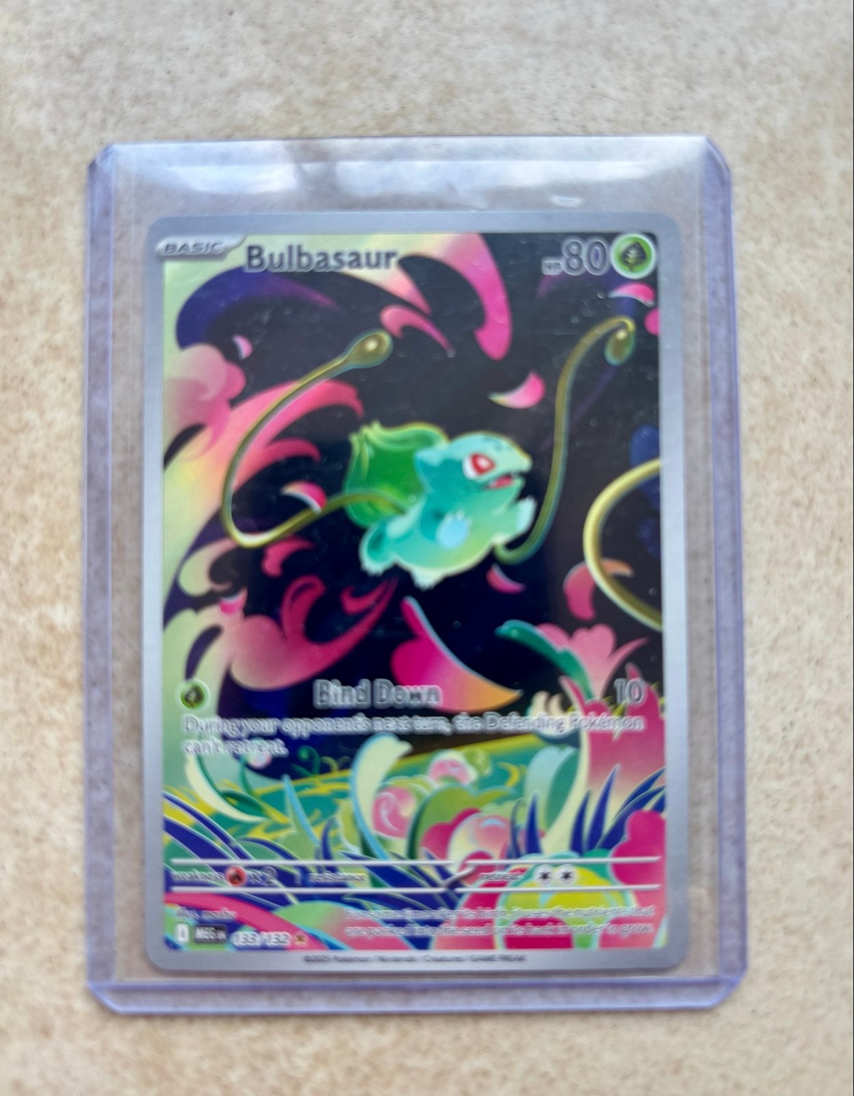 Bulbasaur 133/132 Pokemon. (Nieuwstaat), Ophalen of Verzenden, Zo goed als nieuw, Losse kaart, Foil