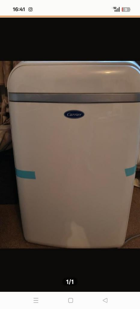 Carrier Mobiele Airco - Compact en Efficiënt, Ophalen, Gebruikt, Minder dan 60 m³, 3 snelheden of meer