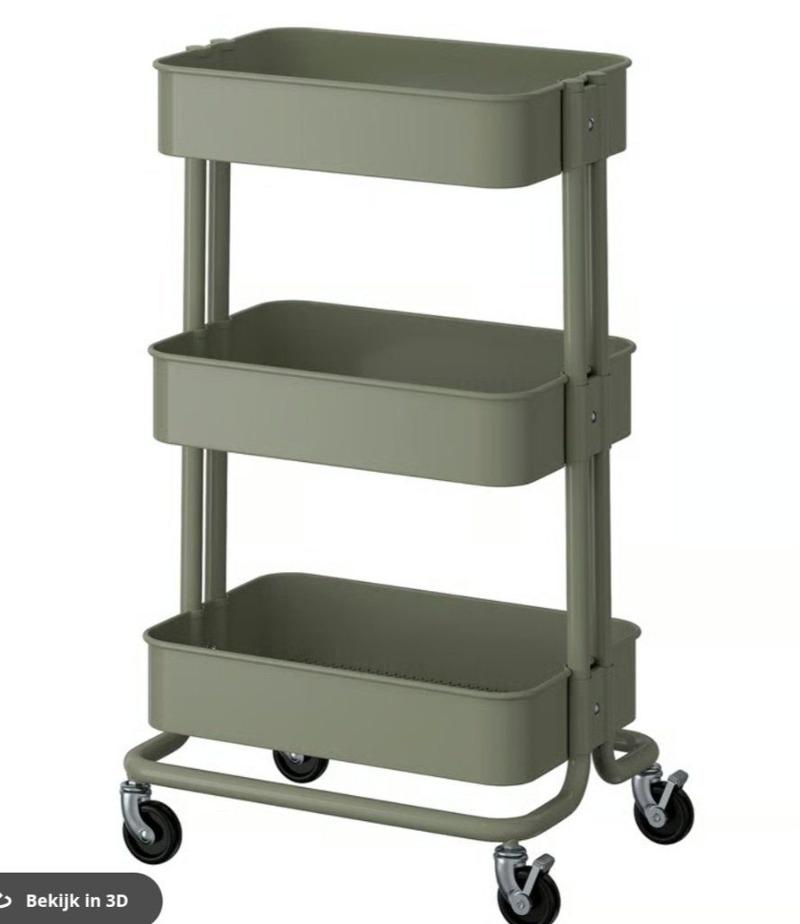 Raskog trolley met bamboe snijplank, Ophalen, Nieuw