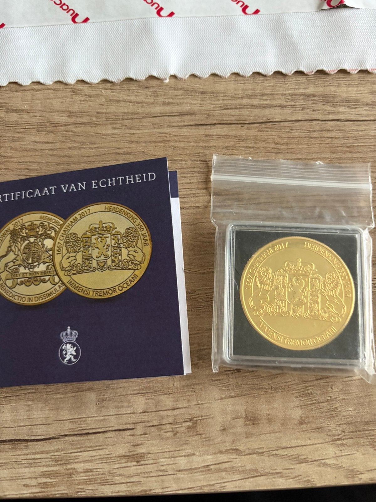 Herdenkingspenning 350 Jaar Tocht naar Chatham (2017), Postzegels en Munten, Ophalen of Verzenden, Nederland, Munten