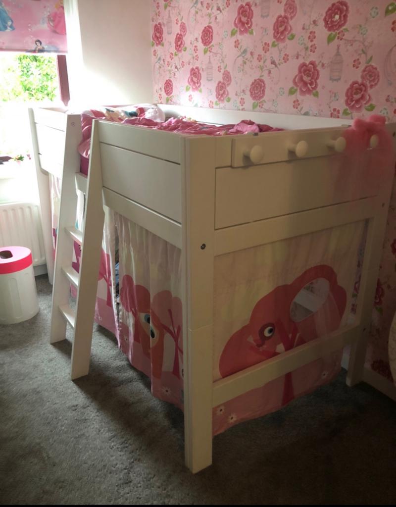 Lifetime Halfhoogslaper Noa 90x200 Wit, Ophalen, Gebruikt, 90 cm, Eenpersoons