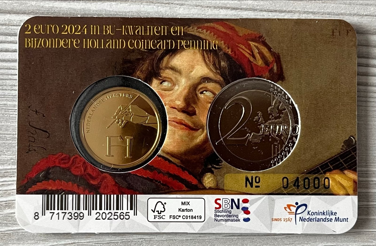 Exclusieve Frans Hals Coin Card 2024 met gouden penning, Ophalen, Goud, Nederland
