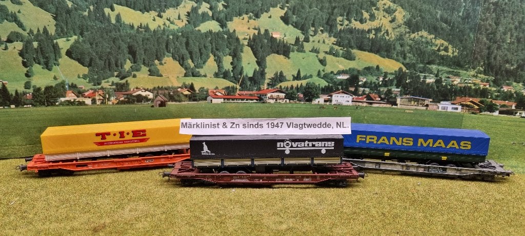 Diepladers 3 x roco voor Märklin, Overige merken, Wisselstroom, Analoog, Wagon