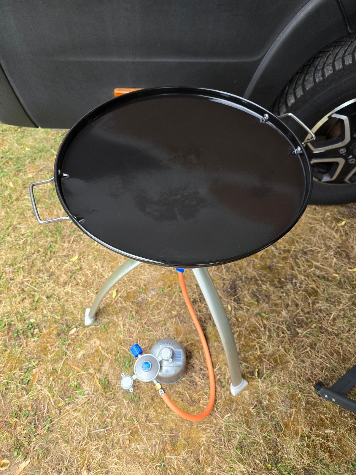 Skottel braai original z.g.a.n., Tuin en Terras, Ophalen, Zo goed als nieuw, Cadac skottel
