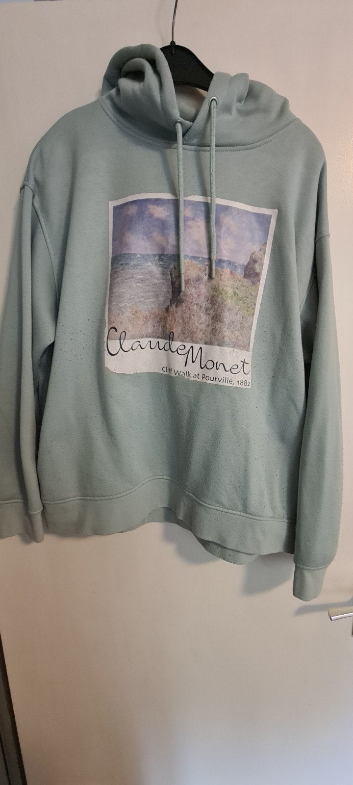Primark Claude Monet Hoodie L - Mintgroen/Saliegroen, Kleding | Heren, Ophalen, Zo goed als nieuw
