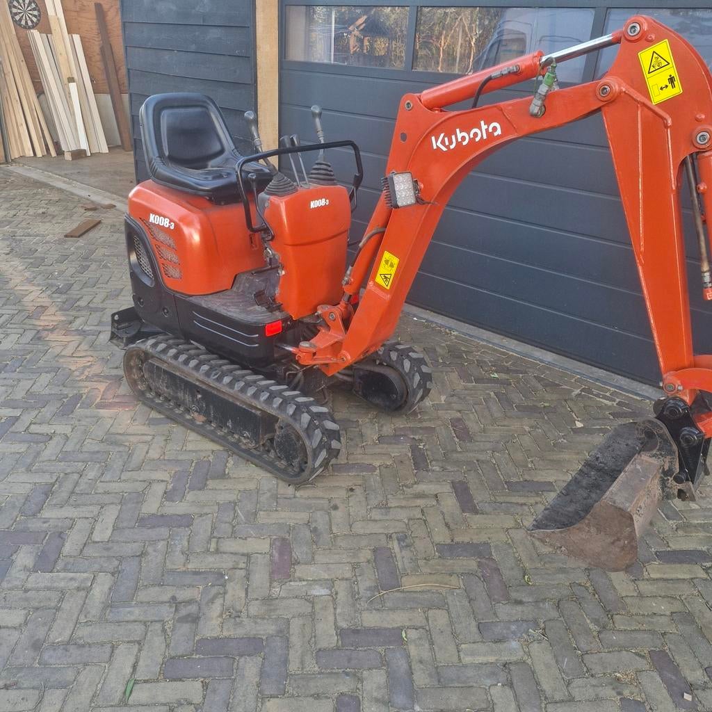 Kubota minigraver k008 marge machine, Zakelijke goederen, Machines en Bouw | Kranen en Graafmachines, Ophalen, Graafmachine