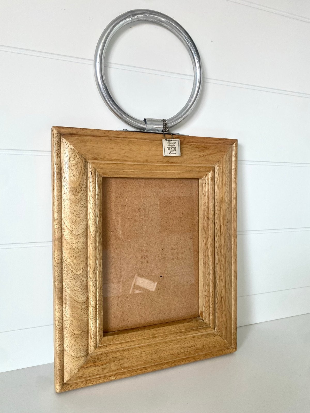 Riviera Maison Fotolijst Hout met Metalen Ring, Huis en Inrichting, Woonaccessoires | Lijsten, Zo goed als nieuw, Fotolijst, Hout