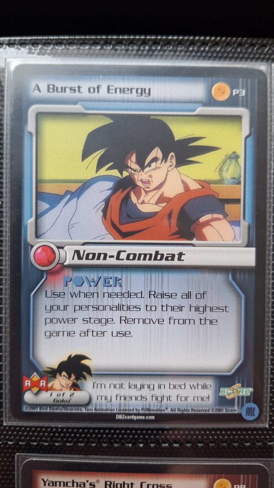 A Burst Of Energy P3 Dragonball Z promo kaart DBZ, Verzenden, Gebruikt, Losse kaart