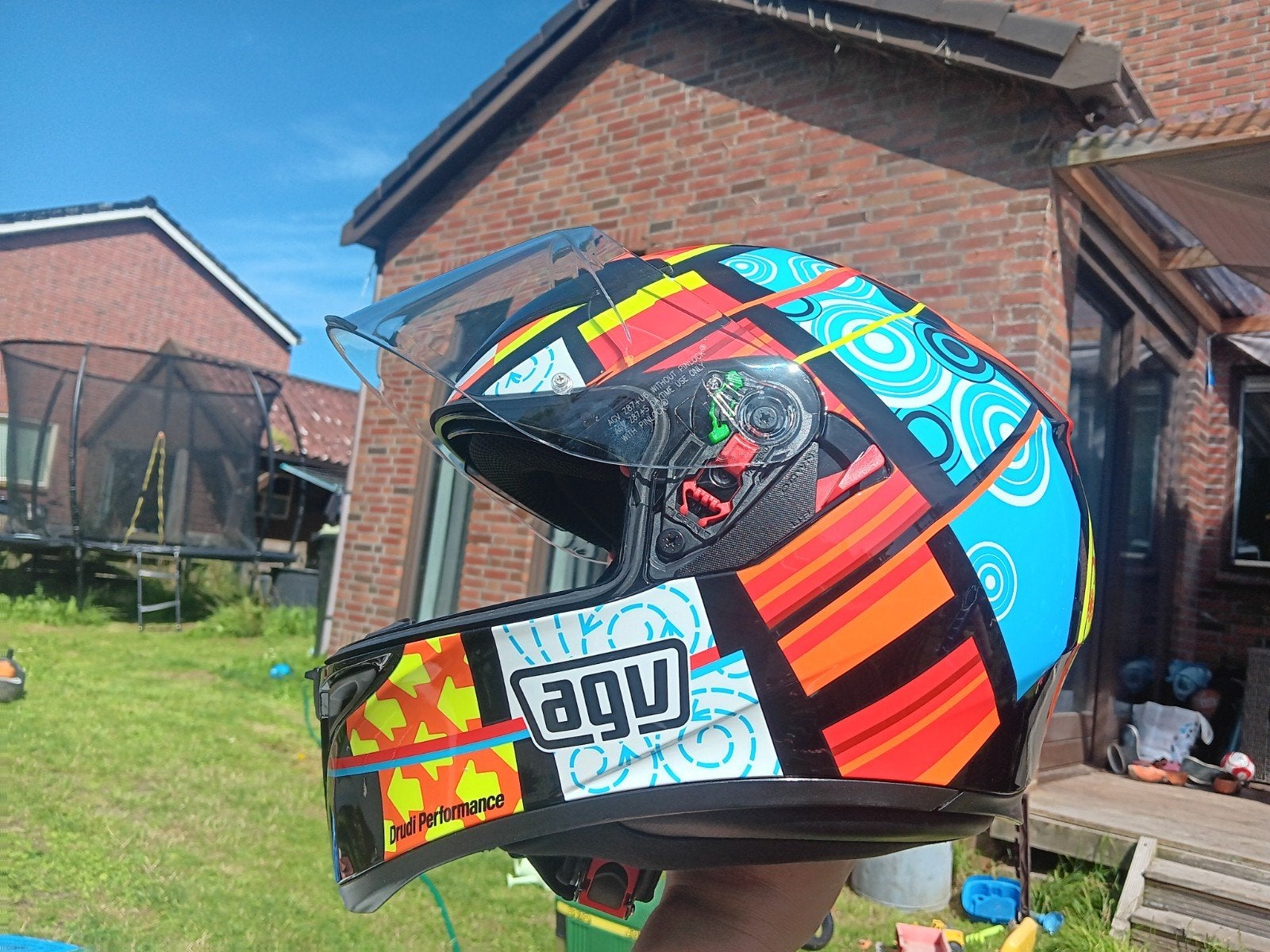 valentino rossi helm MS 57, Motoren, Kleding | Motorhelmen, Ophalen, Tweedehands, Integraalhelm, AGV