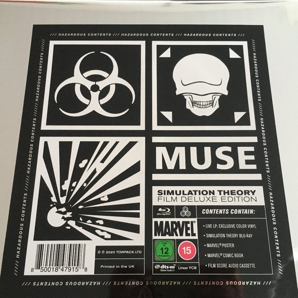 BluRay Dvd+LP+MC+Boek Boxset Muse Simulation Theory Film NEW, Muziek en Concerten, Concert, Ophalen of Verzenden, Blu-ray