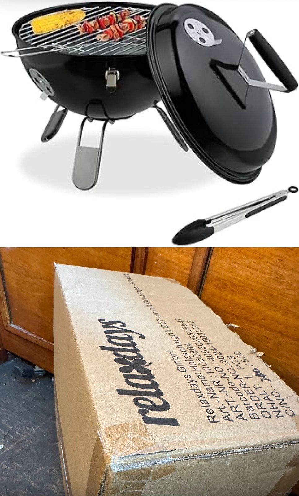 Relaxdays barbecue, Nieuw , Ø 34 cm, houtskoolbarbecue, Ophalen, Nieuw