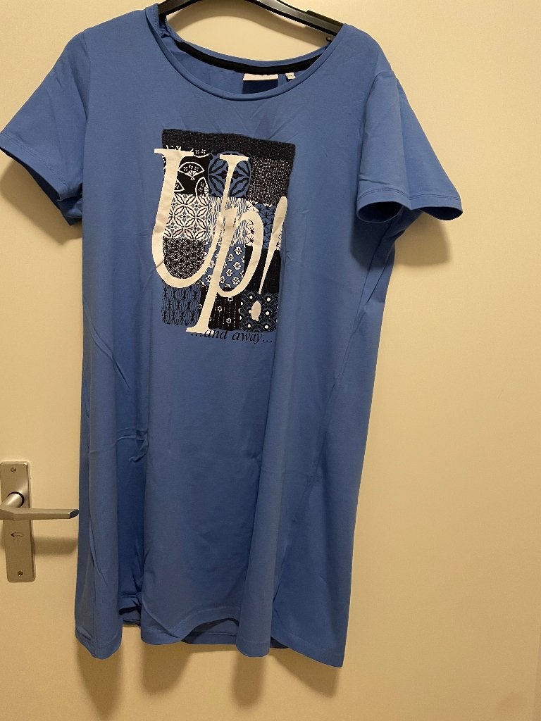 Ringella nachtjapon maat 44 blauw, Ringella, Ophalen of Verzenden, Zo goed als nieuw, Maat 42/44 (L)