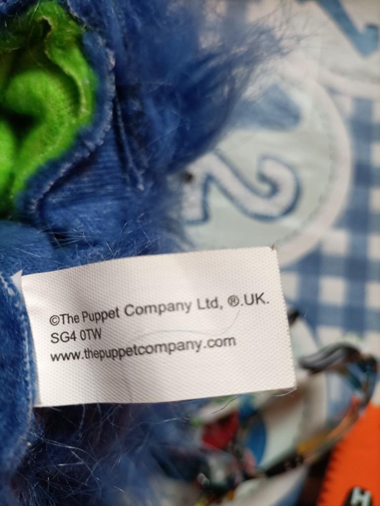Blue monster Puppet handpop The Puppet Company, Ophalen of Verzenden, Zo goed als nieuw, Overige typen