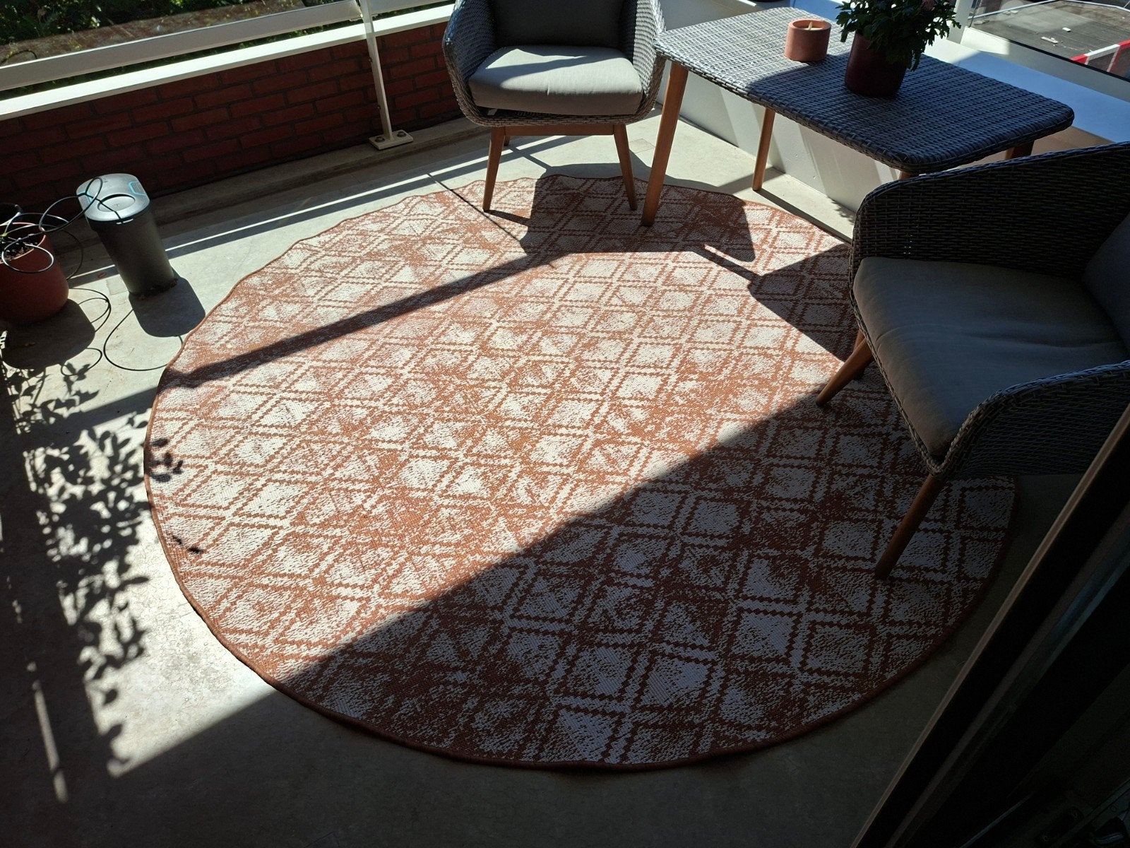 Front vloerkleed rond 240 cm., Ophalen, Rond, 200 cm of meer, Zo goed als nieuw