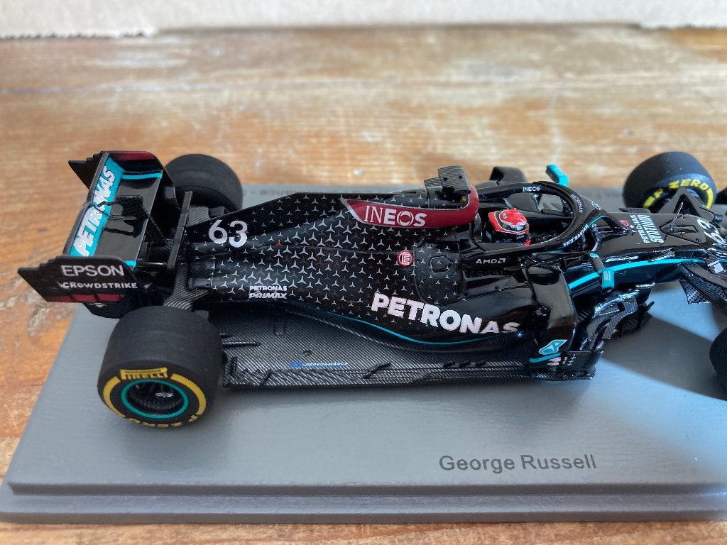 ✅ George Russell 1:43 Sakhir GP 2020 Mercedes AMG Petronas, Ophalen of Verzenden, Nieuw, Formule 1