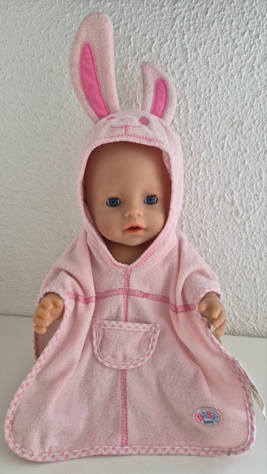 Baby Born kleertjes Badcape Konijn Babyborn Excl.pop, Ophalen of Verzenden, Zo goed als nieuw, Babypop