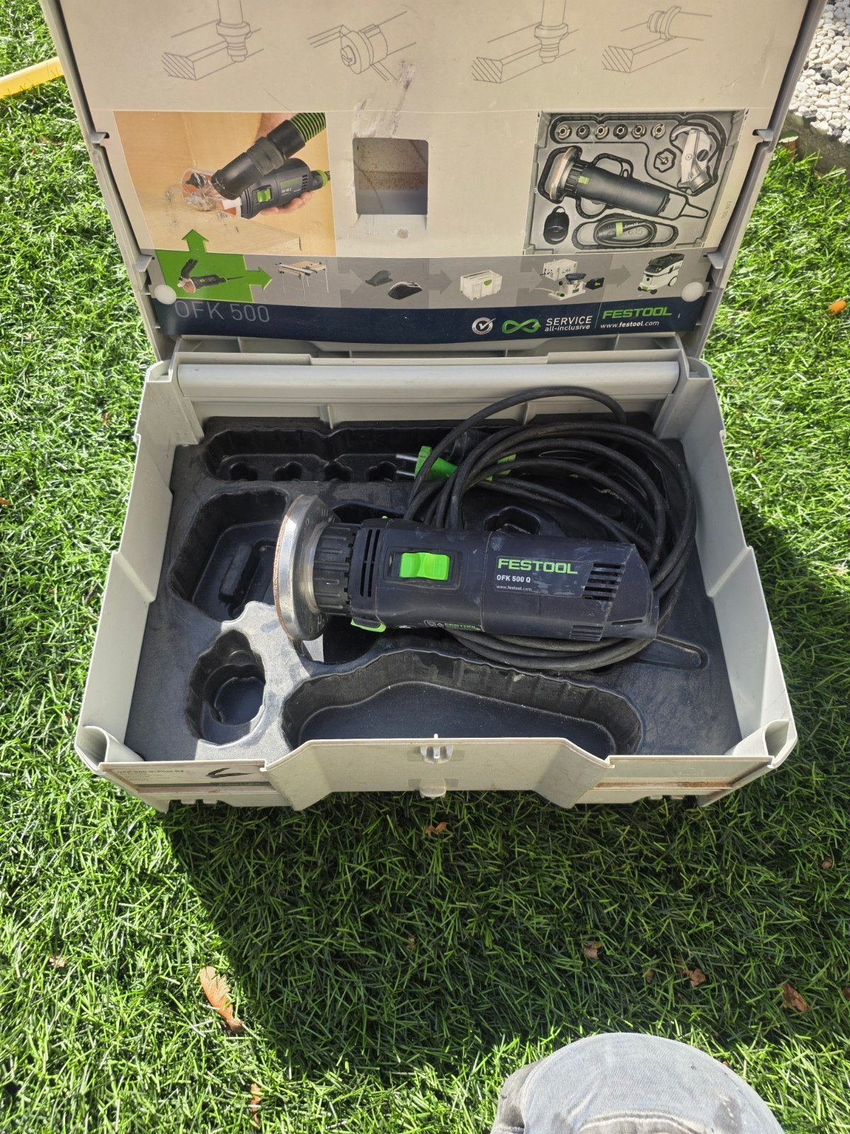 Festool OFK 500 Kantenfrees in Systainer, Gebruikt, Kantenfrees, Ophalen of Verzenden, Festool