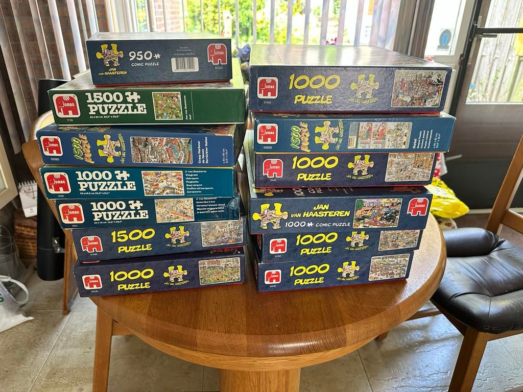 Diverse Jan van Haasteren puzzels (1000 & 1500 stukjes), Ophalen, 500 t/m 1500 stukjes, Gebruikt, Legpuzzel