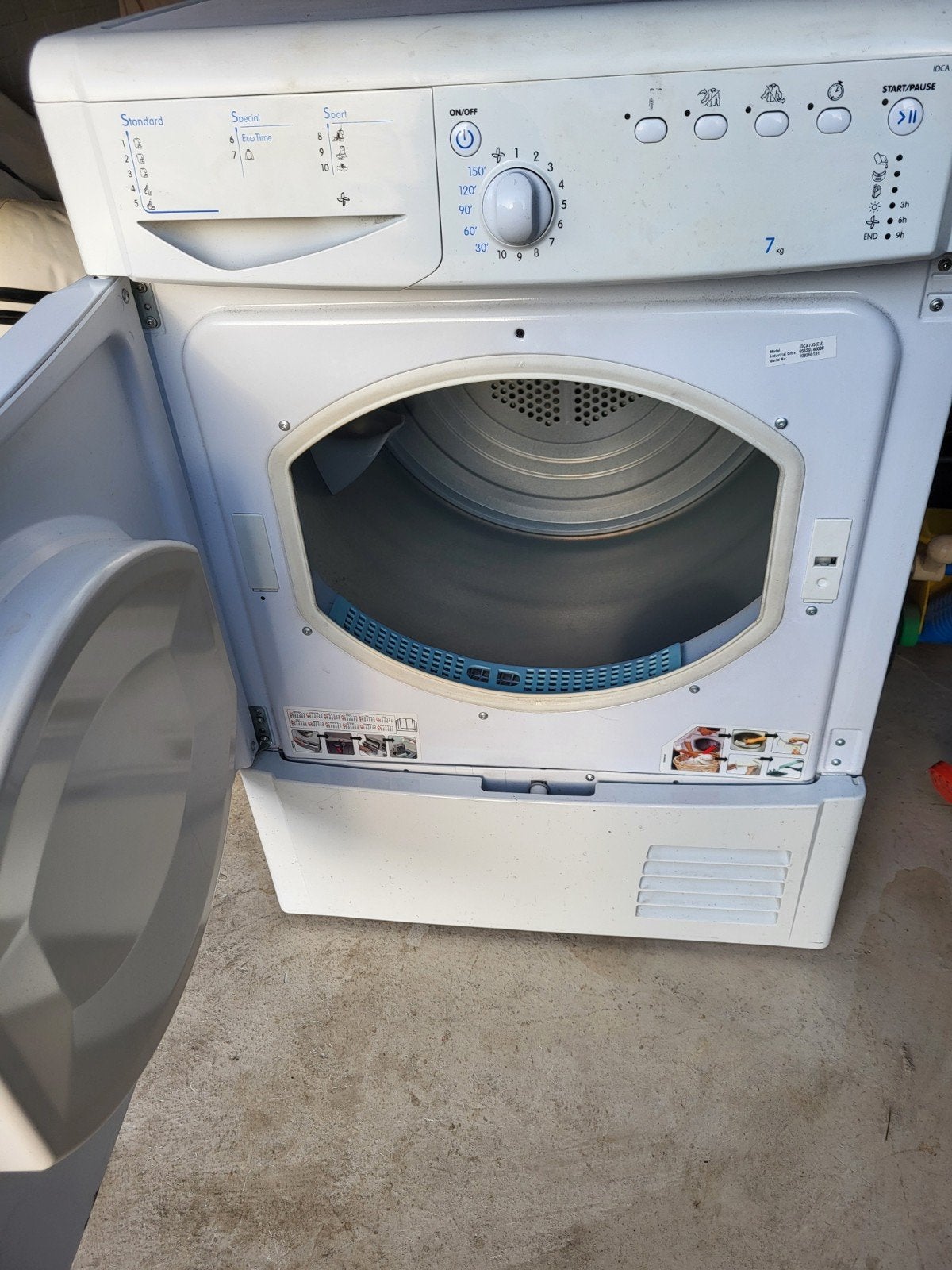 Wasdroger condensdroger, Ophalen, 6 tot 8 kg, Gebruikt, 85 tot 90 cm