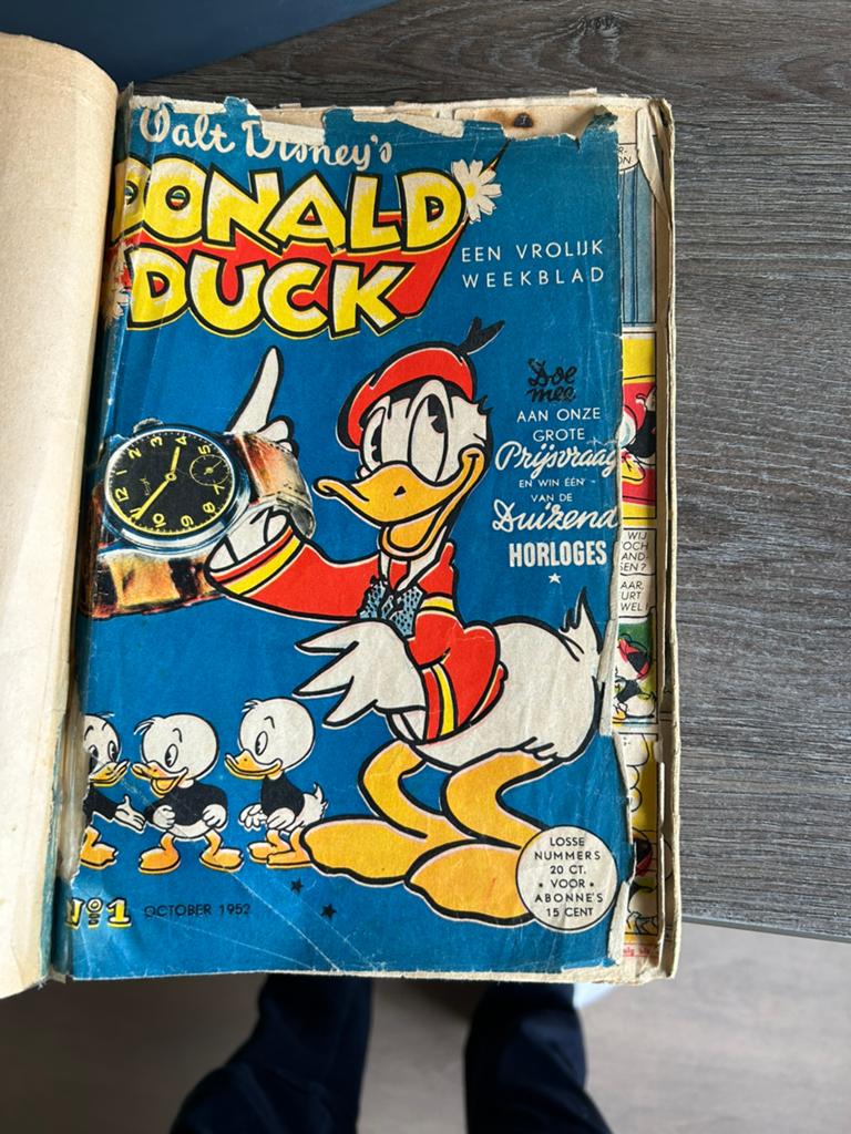 Donald duck 1952 1e druk 1 tm 10 en 1953 1 tm 20 gebonden, Boeken, Stripboeken, Meerdere stripboeken, Ophalen of Verzenden, Gelezen