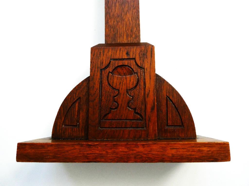 Hout kruisbeeld met corpus Jezus INRI kelk ca. 1850, Antiek en Kunst, Antiek | Religie, Ophalen of Verzenden