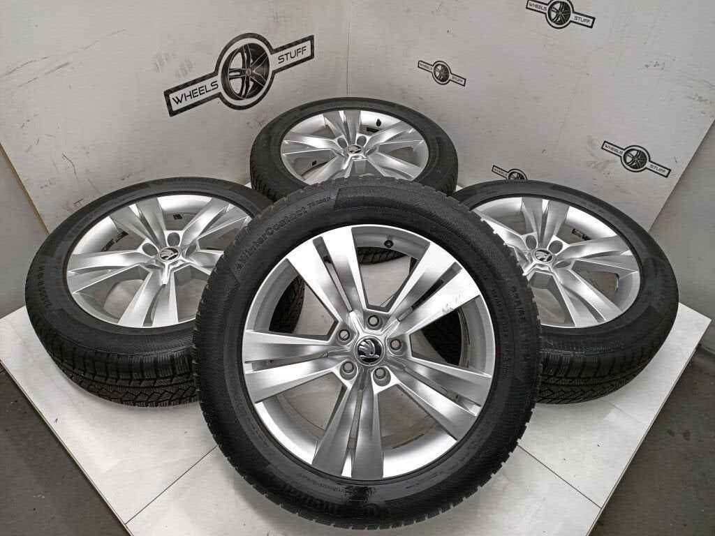 Skoda Kodiaq lichtmetaal velgen 18, Ophalen, Gebruikt, 18 inch, Banden en Velgen