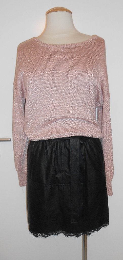 Divided roze trui met glitters mt XS/S, Kleding | Dames, Truien en Vesten, Zo goed als nieuw, Maat 36 (S), Roze, Ophalen of Verzenden