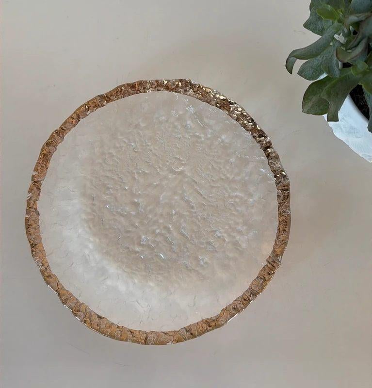 IVV glazen bord met goud, Ophalen of Verzenden