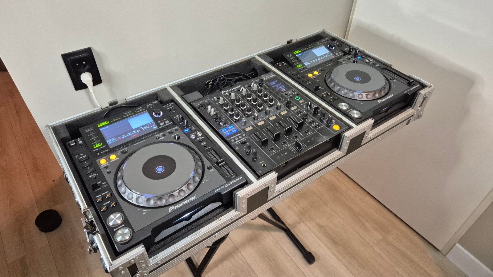Pioneer CDJ 2000 Nexus Set met DJM 800 Mixer & Flightcase, Ophalen of Verzenden, Gebruikt, Dj-set, Pioneer