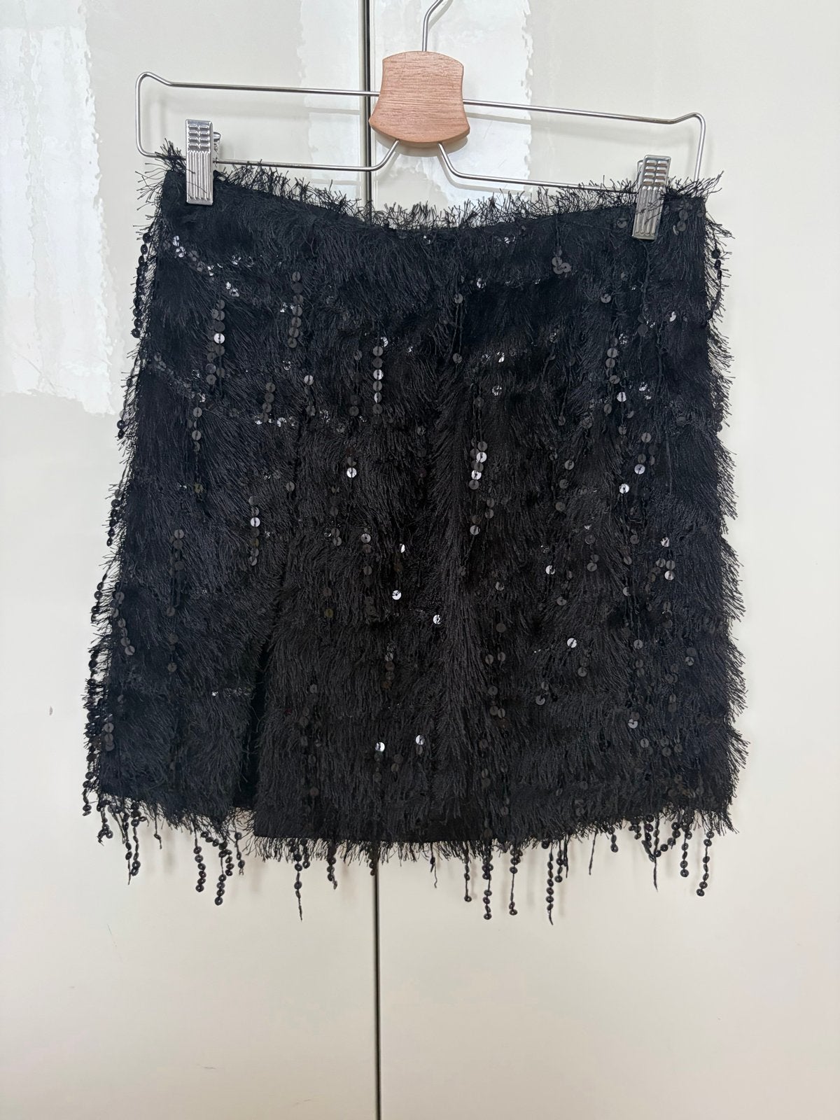 H&M festival Pailletten Franje Rokje Maat S, Kleding | Dames, Zwart, Ophalen of Verzenden, Zo goed als nieuw, Maat 36 (S)