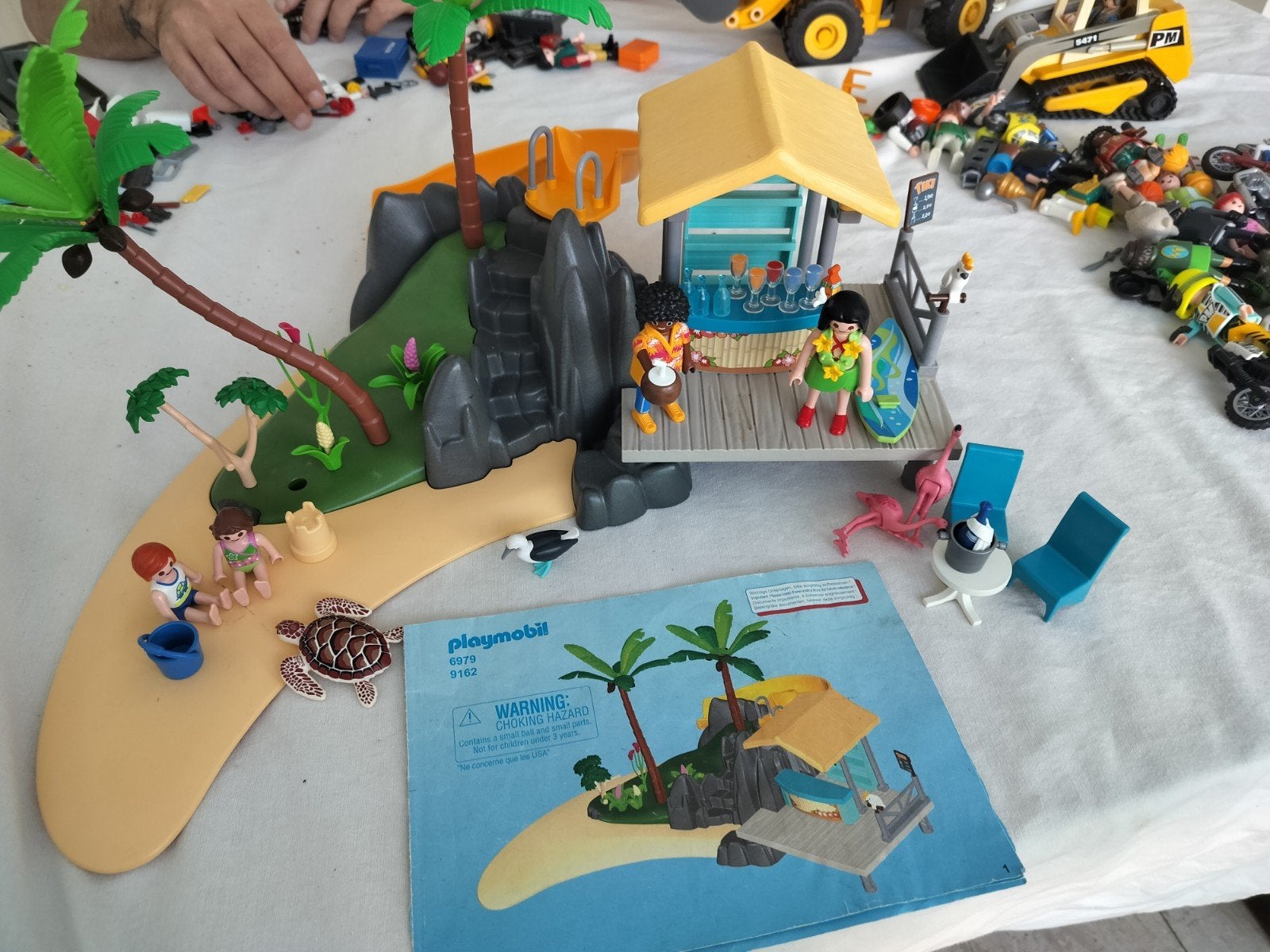 Playmobil family fun Zomer Eiland met Bar en Figuren (Set 69, Gebruikt, Complete set, Overige typen, Family fun