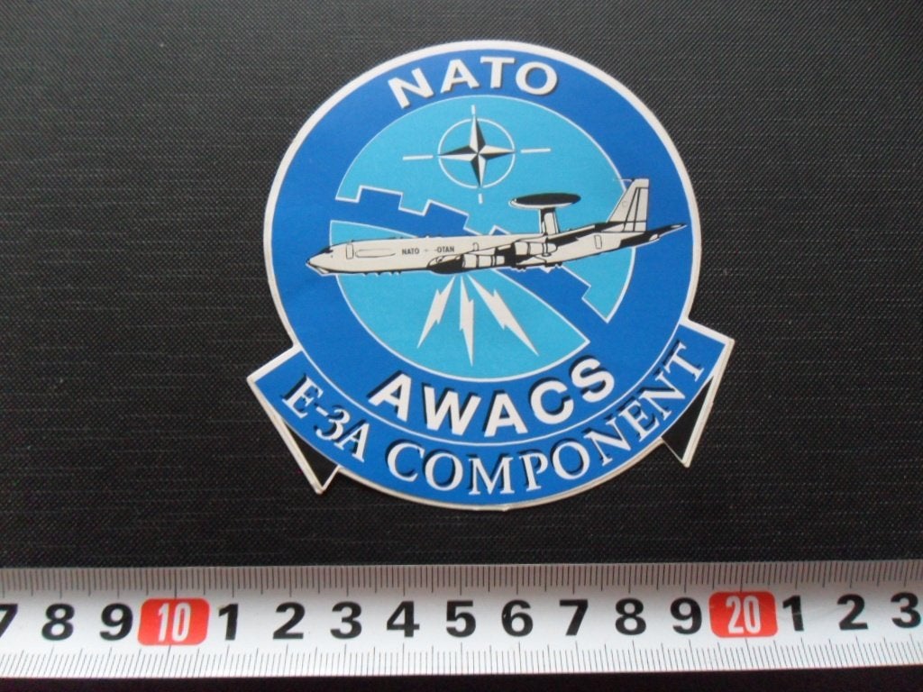 sticker Leger NATO AWACS  E-3A  Component, Ophalen of Verzenden, Zo goed als nieuw