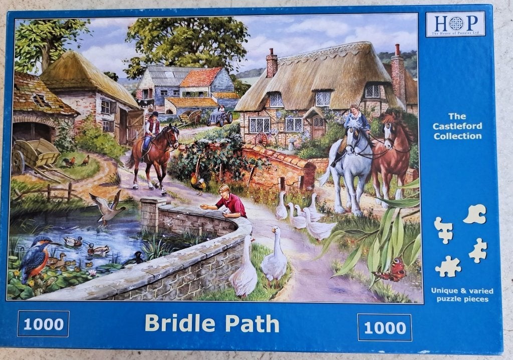 Puzzel HOP bridle Path 1000 stukjes, Ophalen of Verzenden, 500 t/m 1500 stukjes, Gebruikt, Legpuzzel