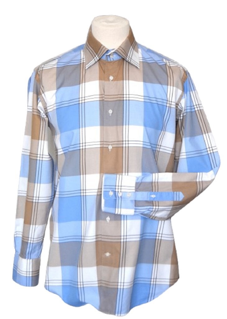 Circle of Gentlemen geblokt overhemd, shirt, Mt. 41 / L, Kleding | Heren, Overhemden, Circle of Gentlemen, Zo goed als nieuw, Halswijdte 41/42 (L)