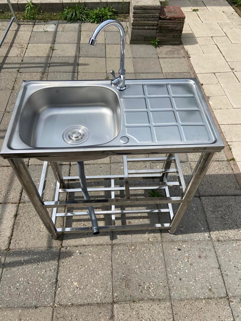 Nieuwe RVS (camping) - spoelblad - spoelbak - spoeltafel #5, Ophalen of Verzenden, Nieuw, Rvs, Wastafel