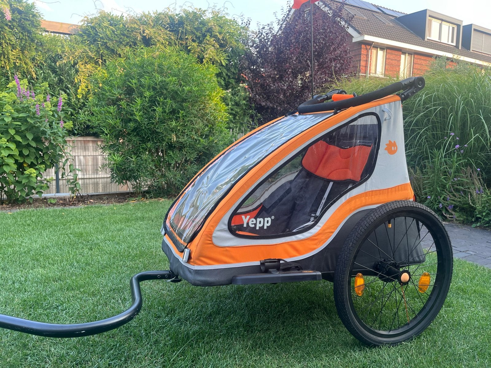 Yepp Fietskar - Veilig en Comfortabel voor 1 kind, Ophalen, Vering, Zo goed als nieuw, Kinderkar