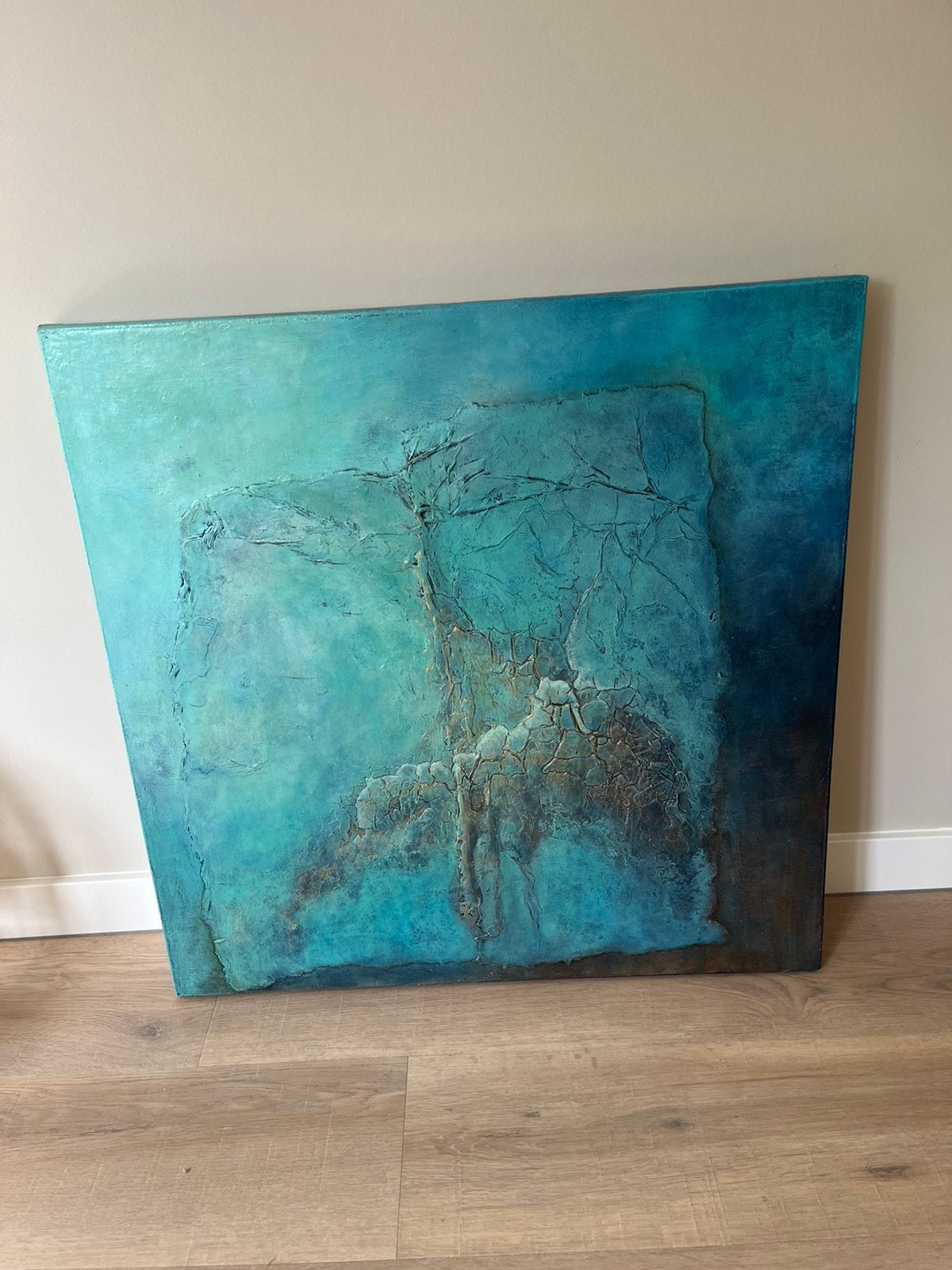 Acrylverf schilderij, Antiek en Kunst, Ophalen