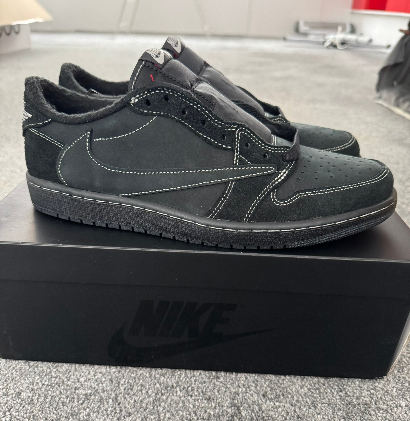 Air Jordan 1 Low Travis Scott Black Phantom | 45, Zwart, Nieuw, Ophalen of Verzenden, Sneakers of Gympen