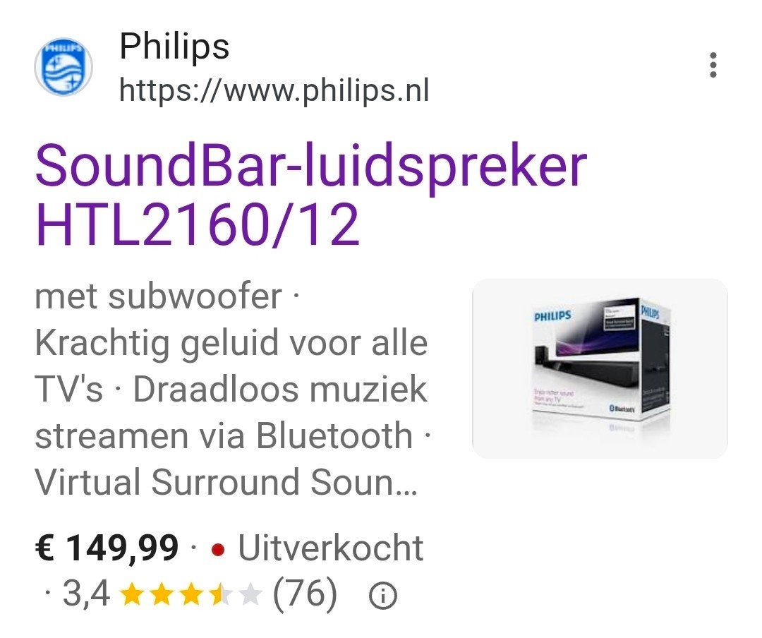Foto 2 van Philips HTL2160/12 Soundbar-luidspreker