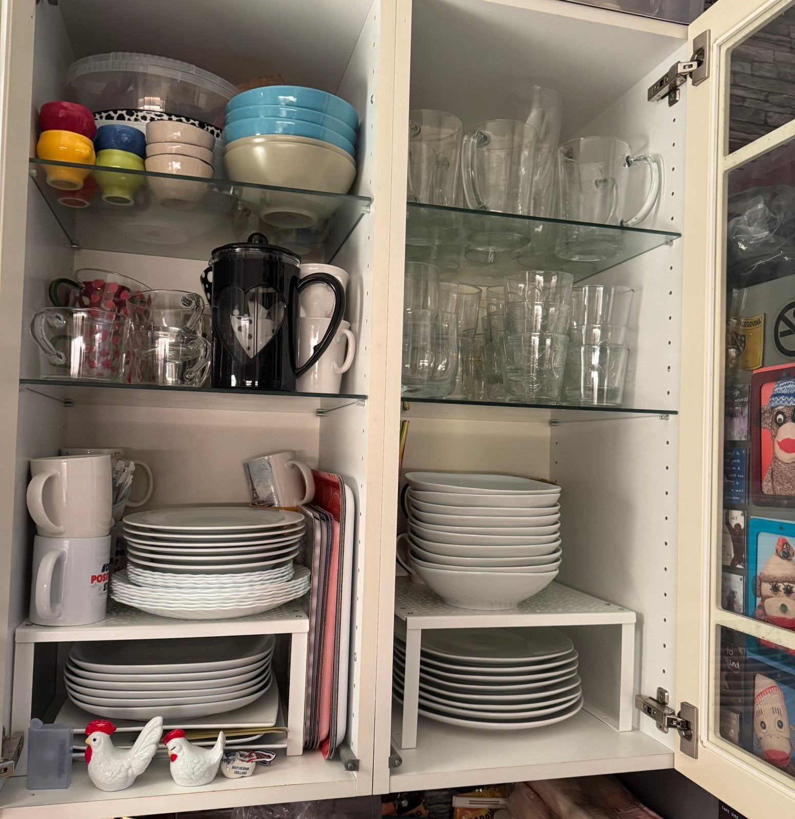 IKEA METOD kasten met BODBYN vitrinedeuren – ecru, Ophalen, Gebruikt
