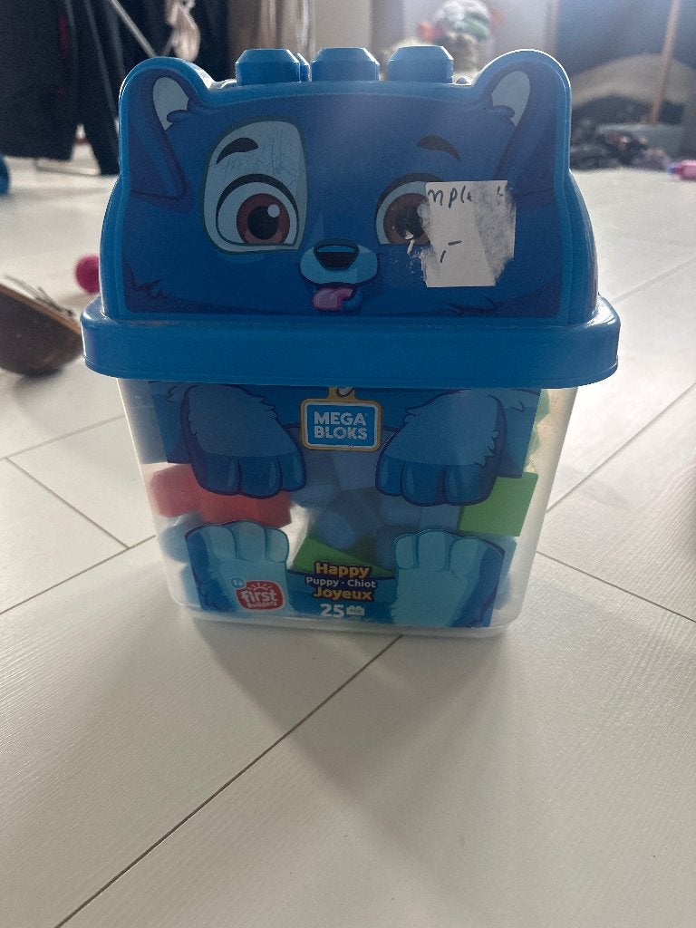 Mega Bloks van Fisher-Price - 25 stuks in hondenbox, Ophalen, Gebruikt, Megabloks