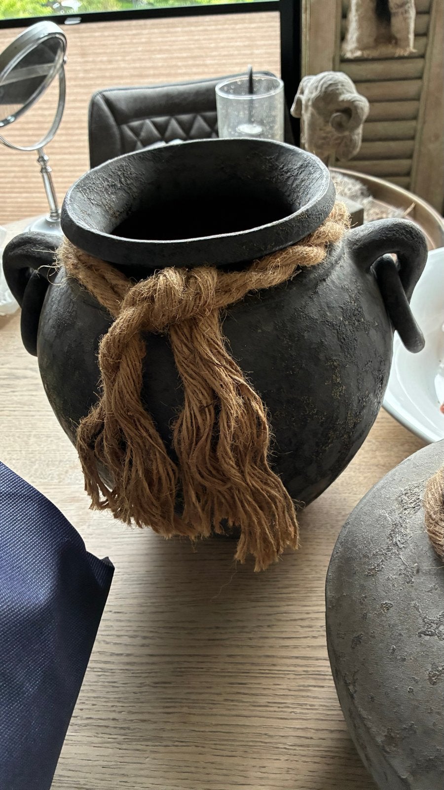 Brynxz Majestic aardewerk potten met touw, Huis en Inrichting, Woonaccessoires | Vazen, Ophalen, Gebruikt, Overige kleuren, Aardewerk of Porselein