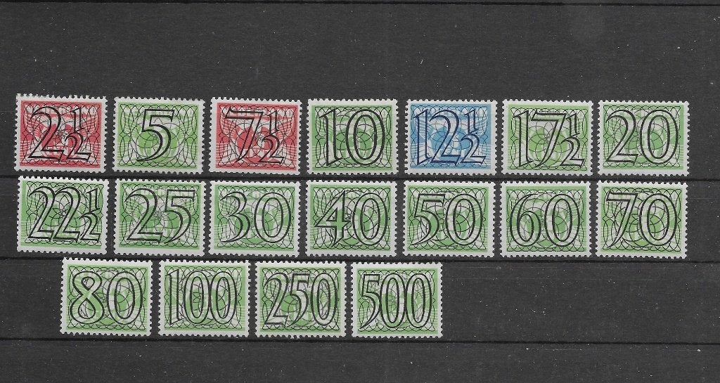 Nederland 1940, NVPH 356 t/m 373, Tralie zegels, Ongebruikt., Postzegels en Munten, Postzegels | Nederland, Verzenden, T/m 1940
