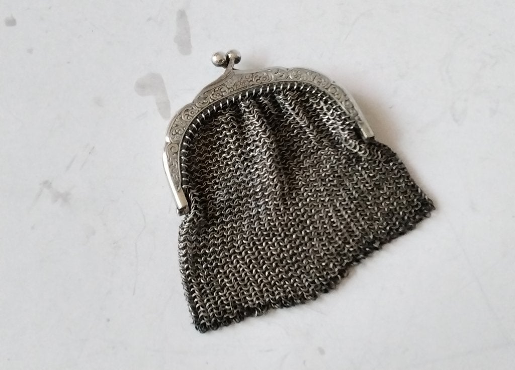 Antieke zilveren beursje, Antiek en Kunst, Verzenden