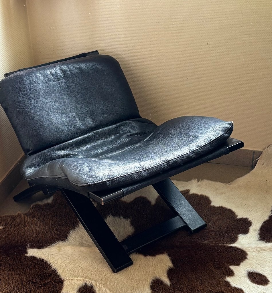 Ottoman Åke Fribytter Nelo Möbel 1970s, Gebruikt, 50 tot 75 cm, Ophalen of Verzenden, Mid Century