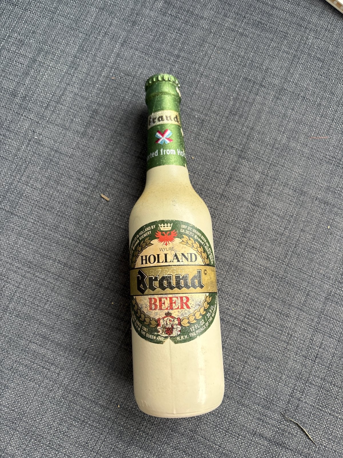 Vintage Brand Bier Flesje - Keramiek - Holland, Verzamelen, Ophalen of Verzenden, Gebruikt, Overige, Overige merken
