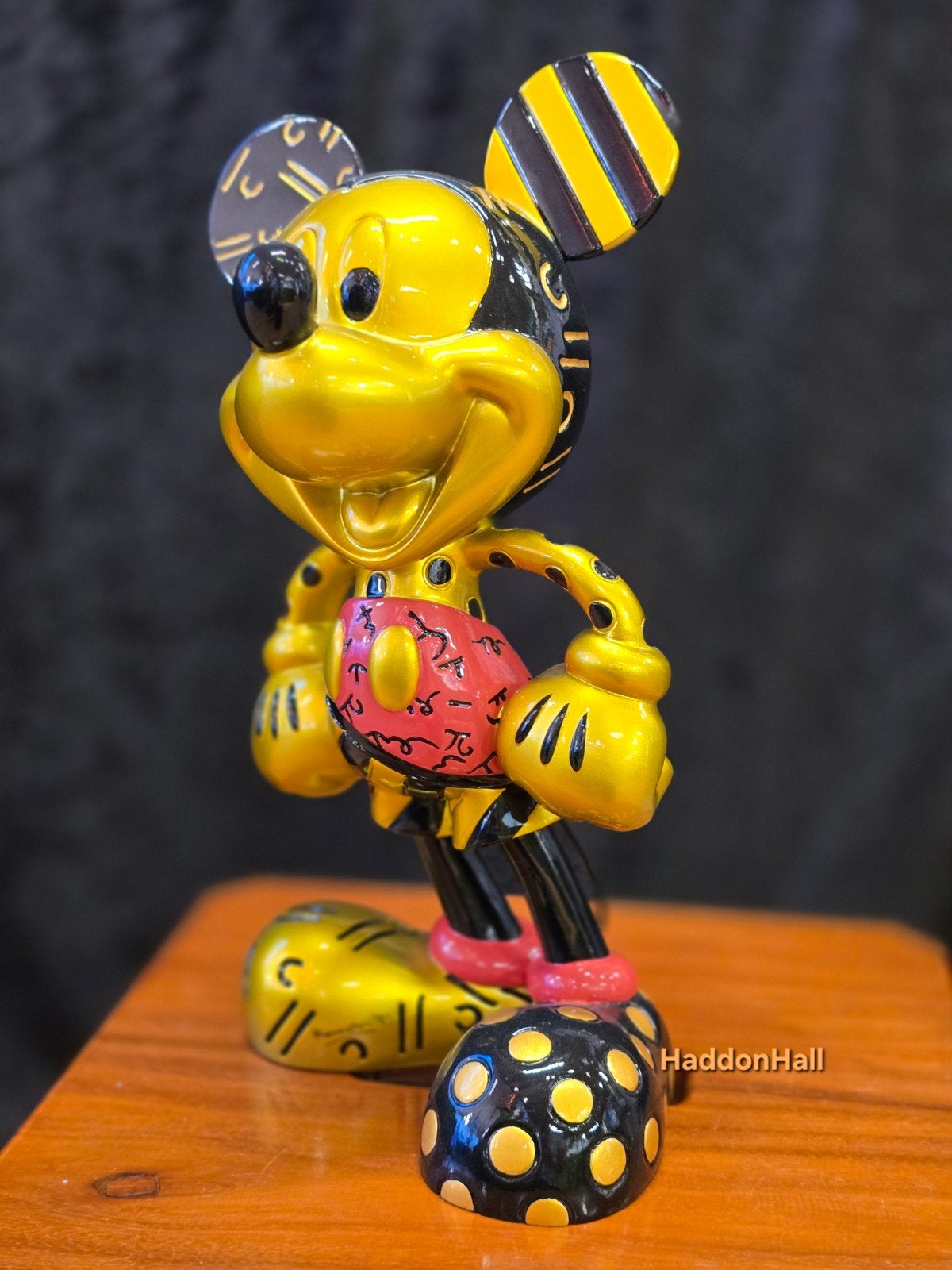 Limited Edition Mickey Mouse Beeldje Gold and Black  Romero, Ophalen of Verzenden, Mickey Mouse, Nieuw, Beeldje of Figuurtje