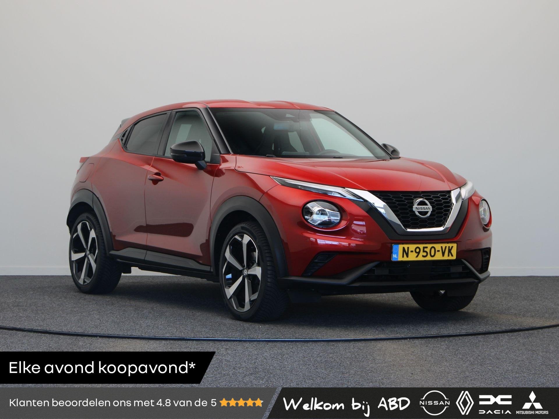 Nissan Juke 1.0 DIG-T Tekna | All Season Banden | Rondomzich, Dealer onderhouden, Euro 6, Leder en Stof, Origineel Nederlands