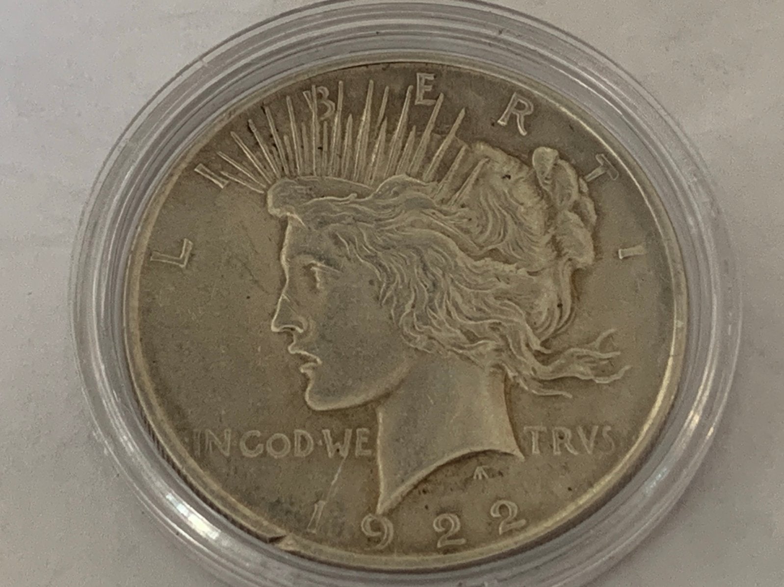 Zilveren peace dollar america 1922 meer dan 100 jaar oud, Ophalen of Verzenden, Noord-Amerika