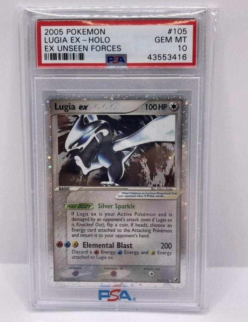 Lugia ex (Unseen Forces) PSA10, Ophalen of Verzenden, Zo goed als nieuw, Losse kaart, Foil